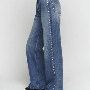 Reformation High Rise Cary Studded Jeans